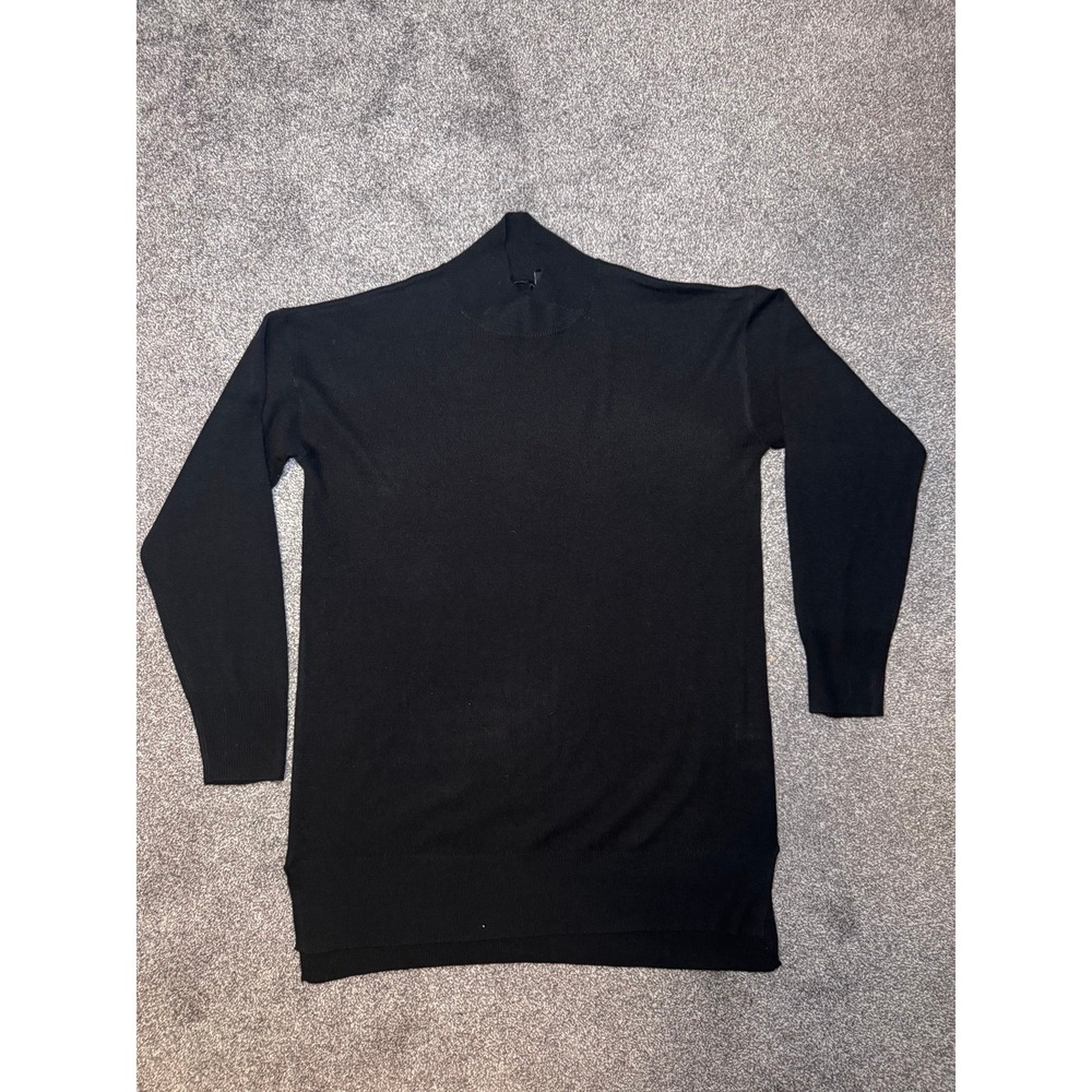 New York & Company Women's Black Long Sleeve Turtleneck Sweater - Large